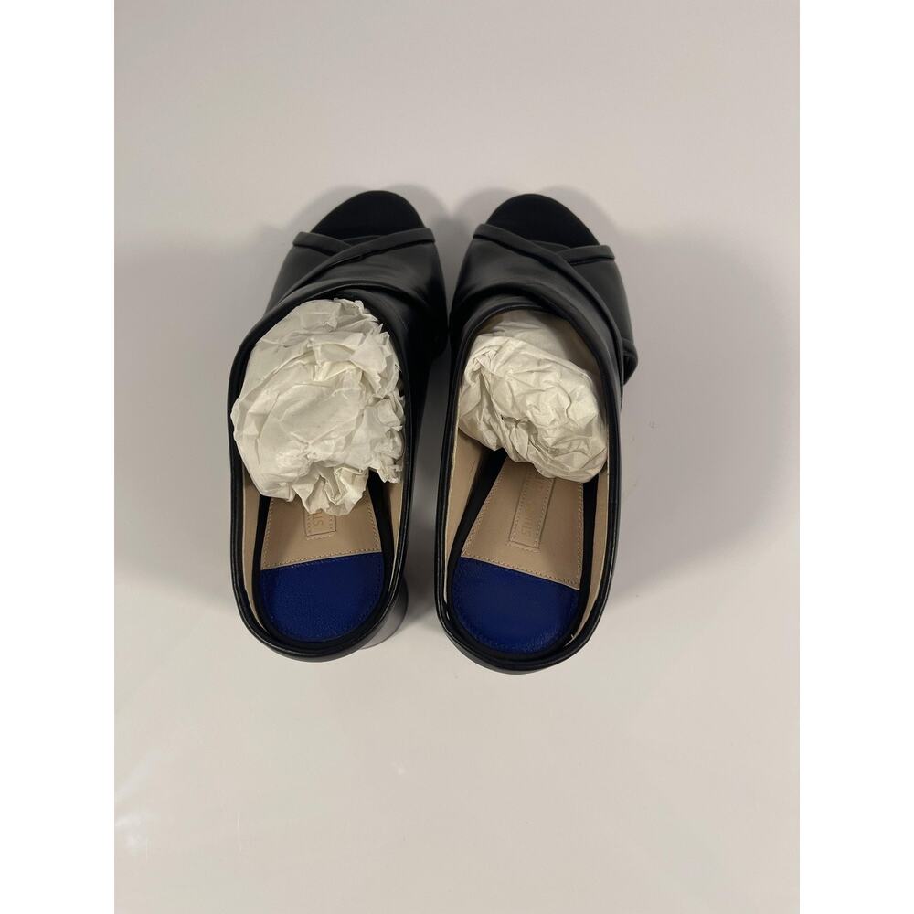 Stuart Weitzman Shoes Women's Size 5.5 Black SAM 75 Block Heel Slide Sandals New - Picture 4 of 9